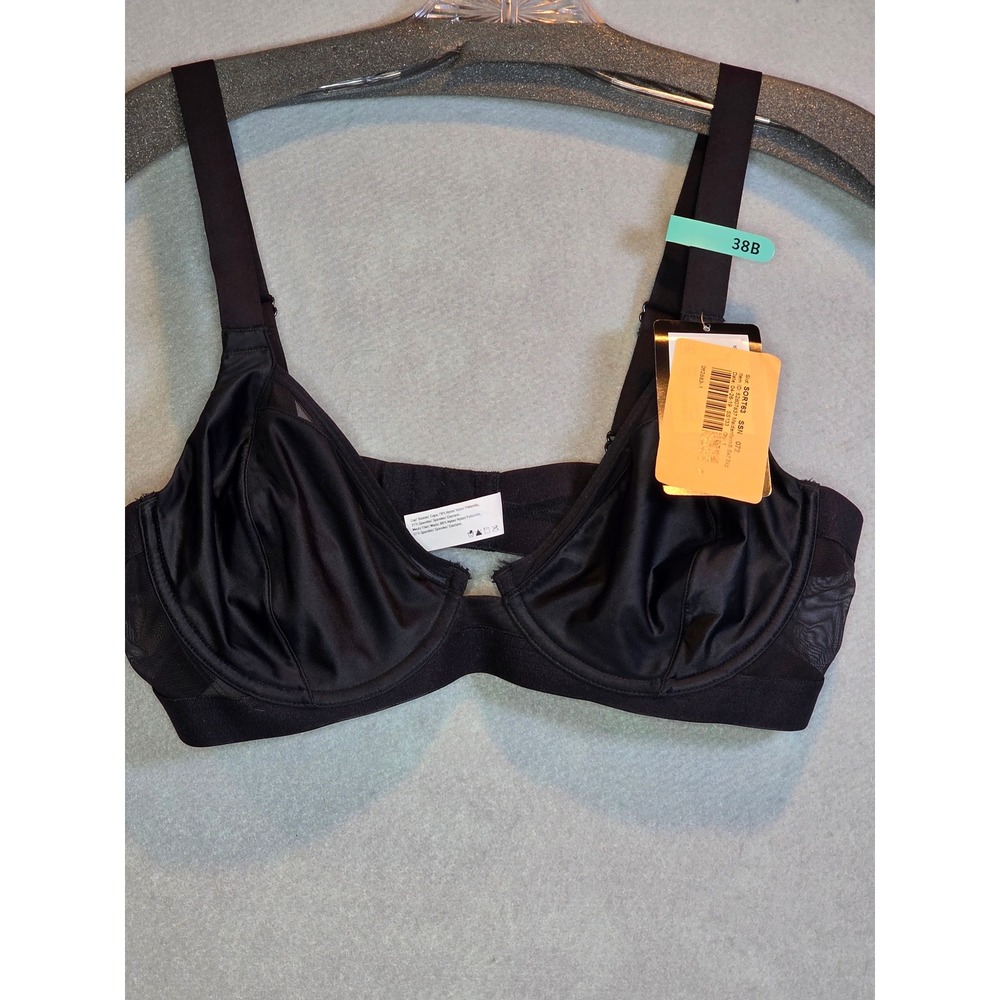 Maidenform Self Expressions Black Demi Bra 38B Underwire Mesh SE9440 NWT